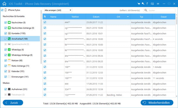 iPhone Anrufliste wiederherstellen
