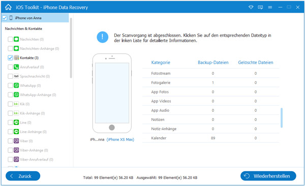 iPhone Backup wiederherstellen