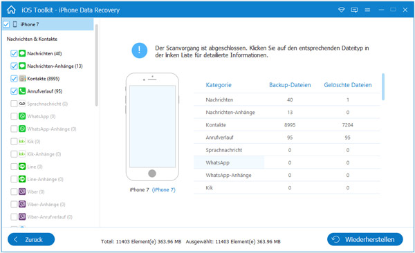 iTunes-Backup scannen