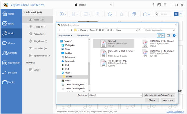 Musik von PC auf iPhone übertragen
