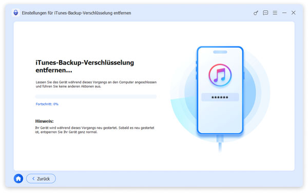 iTunes-Backup-Verschlüsselungseinstellungen umgehen