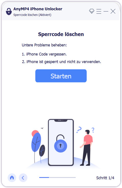 iPhone Sperrcode entfernen starten