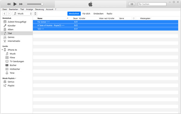 MP3 in M4R konvertieren mit iTunes