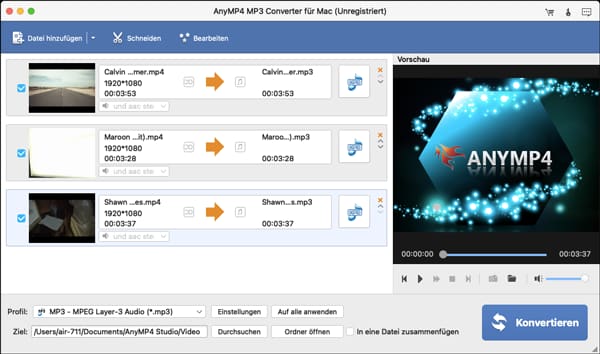 MP4-Dateien hinzufügen