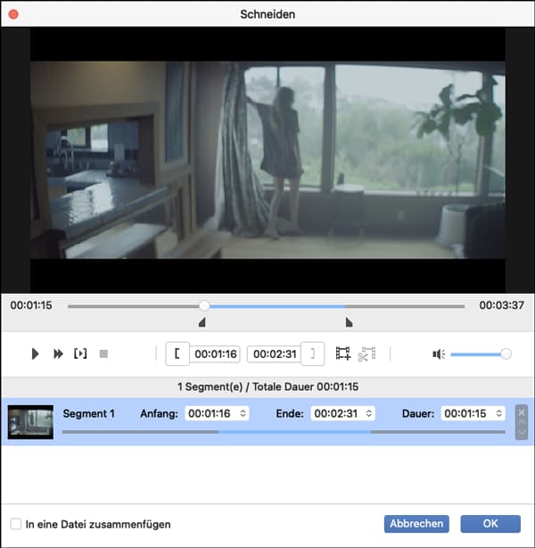 Videolänge schneiden
