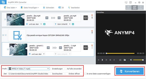 MP4 Video abspeichern