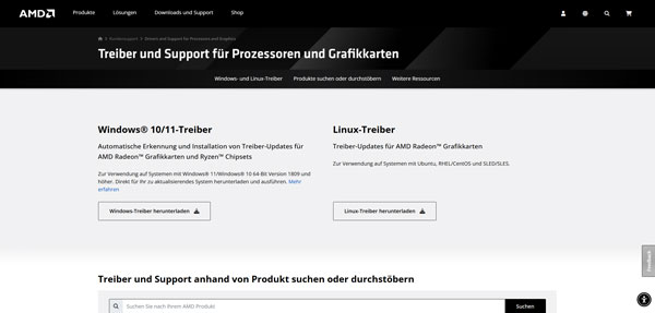 AMD Treiber Software downloaden