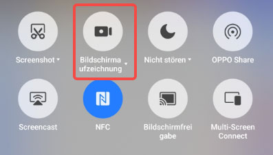 Bildschirmaufzeichnung auf Android tippen