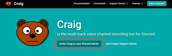 Craig zu Discord einladen