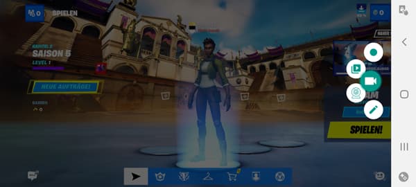 Fortnite auf Android aufnehmen