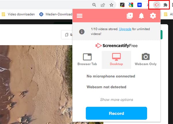 Screencastify aufrufen