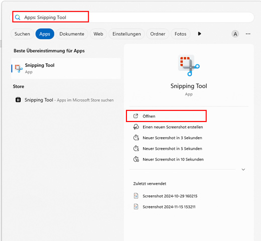 Snipping Tool installieren prüfen