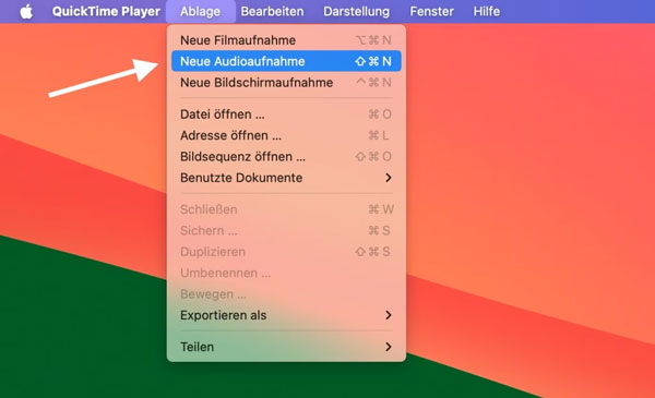 Stimme auf Mac aufnehmen