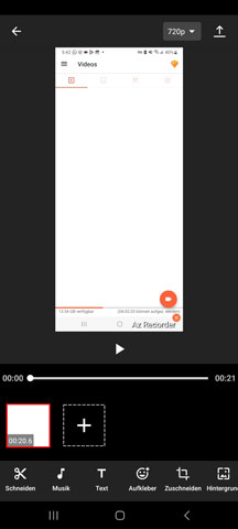 Videoaufnahme mit AZ bearbeiten