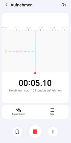 Vorlesung Rekorder-App aufnehmen