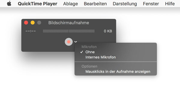 Webinar mit QuickTime Player aufzeichnen