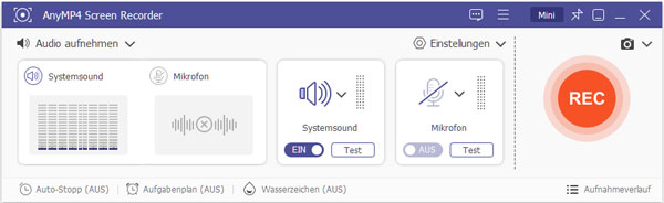 Audio aufnehmen wählen