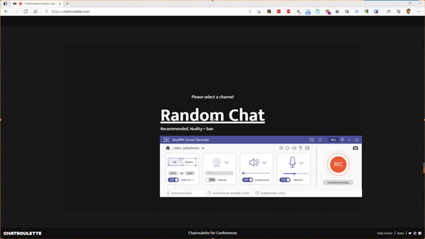 Chatroulette-Video aufnehmen