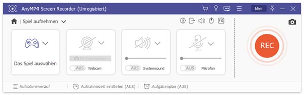 Spiel aufnehmen wählen