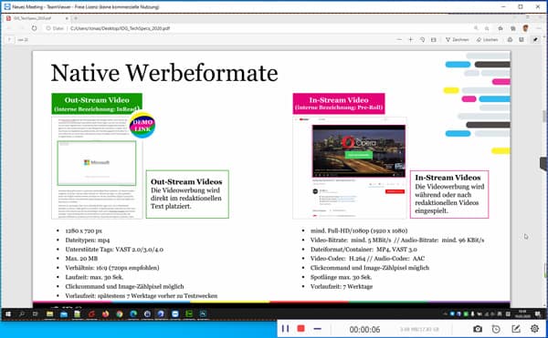 TeamViewer-Meeting aufzeichnen