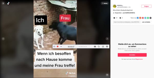 TikTok-Video aufzeichnen