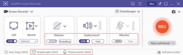 Video, Audio und Andere einstellen