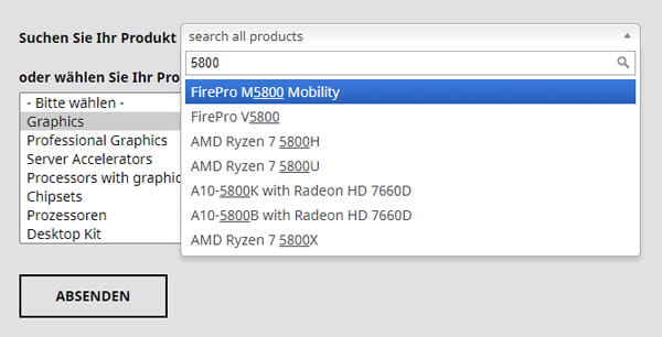 AMD Treiber manuell suchen