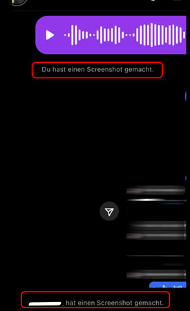 Instagram-Screenshot in Vanish Modus erstellen