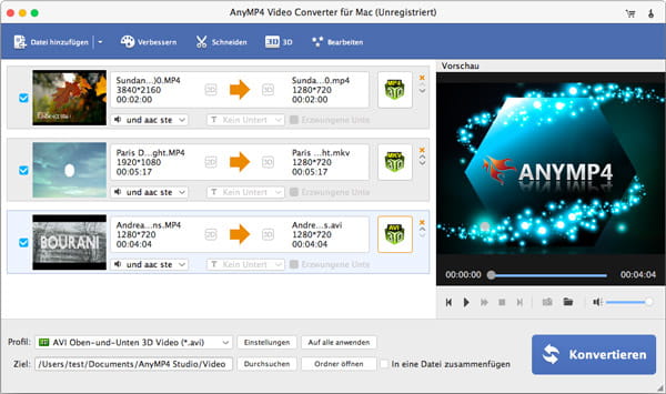 2D Videos importieren