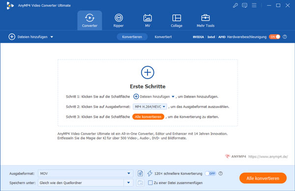 GIF in AnyMP4 Video Converter Ultimate hinzufügen