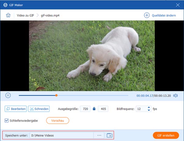 Video in GIF Maker bearbeiten