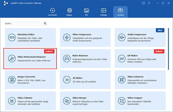Video Watermark Remover wählen