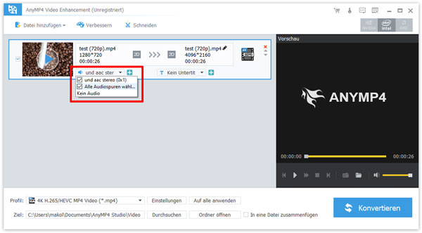 Einstellungen von Hintergrundmusik