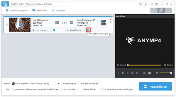 Untertitel hinzufügen