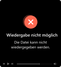 Videowiedergabe nicht möglich