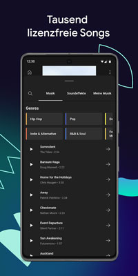 Audiotrack hinzufügen mit YouTube Create