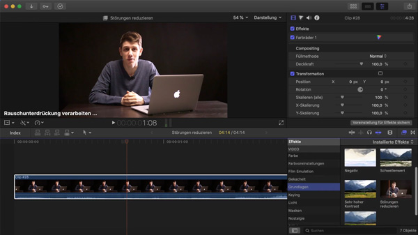 Bild und Ton synchronisieren mit Final Cut Pro