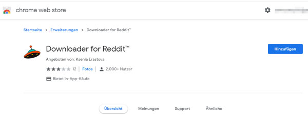 Reddit Video downloaden mit Chrome-Erweiterung