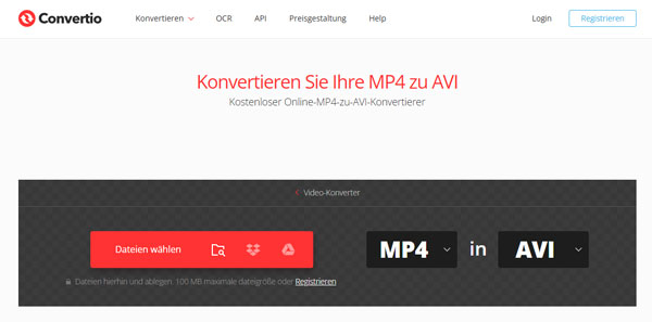 Convertio MP4 to AVI Converter