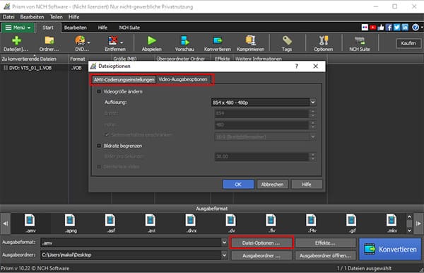 ISO in MP4 konvertieren mit Prism Video Converter