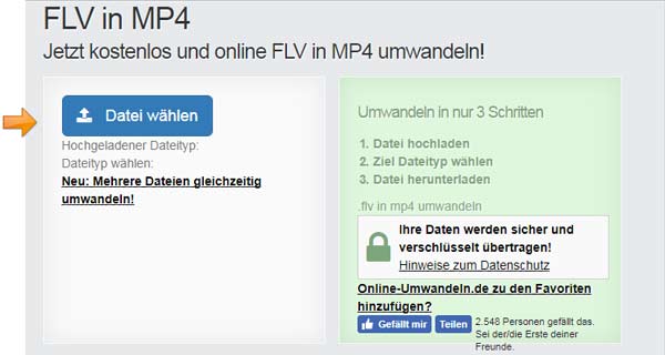 flv datei in mp4 umwandeln online