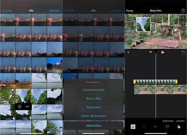 Foto in Video einfügen mit iMovie für iPhone