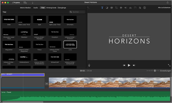 iMovie: Text zu Video hinzufügen