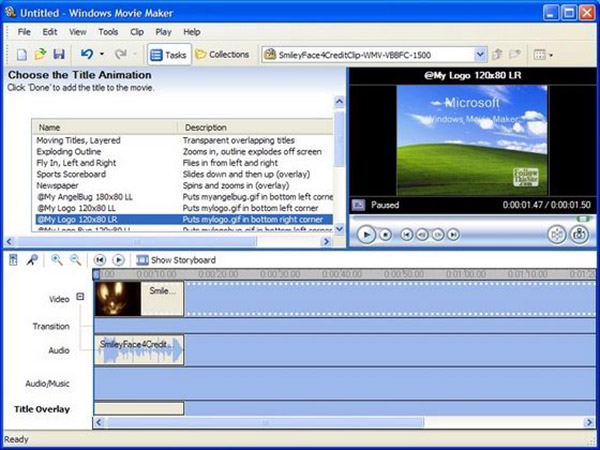 Wasserzeichen aufs Video einfügen mit Windows Movie Maker