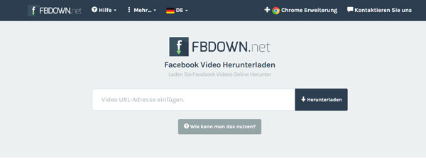 Mit FBDOWN.net Facebook Video downloaden