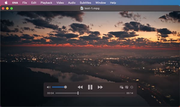 MPG auf Mac abspielen mit IINA