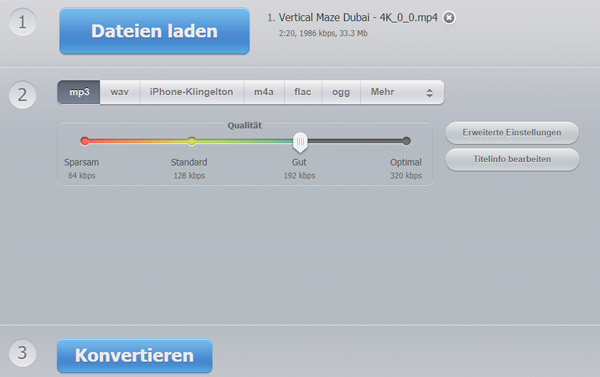 m4a datei in aac umwandeln online