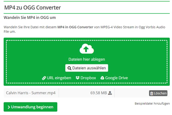 Online MP4 to OGG Converter
