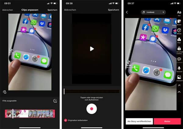 TikTok-Video erstellen in der App