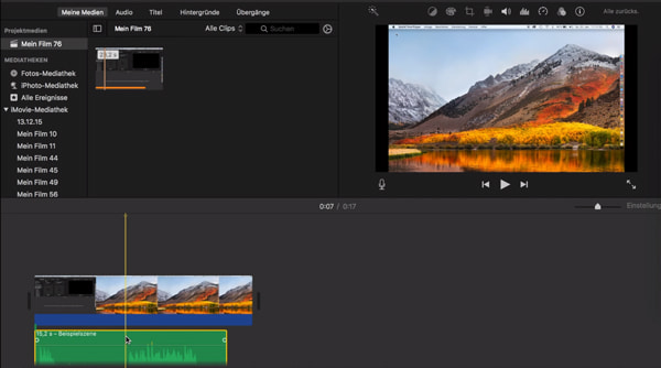 Ton aus Video entfernen mit iMovie